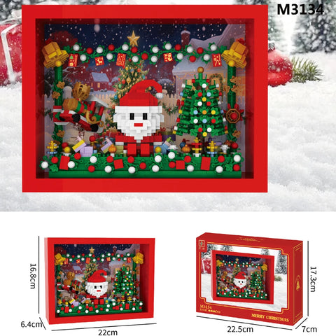 1150pcs Christmas Santa Clause 3D Photo Frame Building Brick