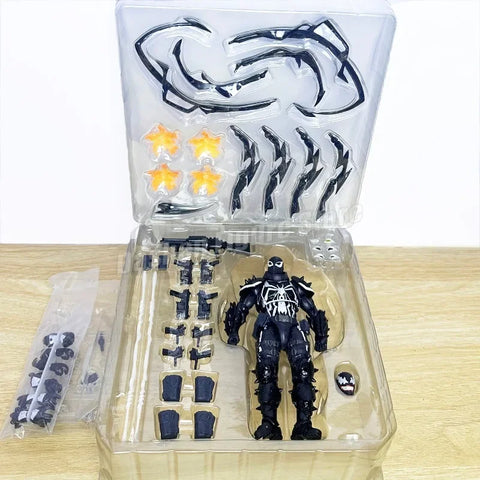 Amazing Yamaguchi Revoltech Agent Venom Action Figure – Superhero Eugene Thompson Model Toy, Perfect Gift Collection