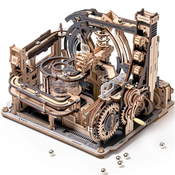 Robotime ROKR Marble Spaceport Electric Model Kit – 3D Wooden Puzzle