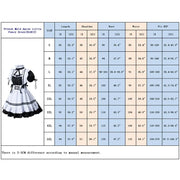 Black and White Lolita Maid Costume – Cute French Apron Dress Uniform for Cafe, Parties, and Cosplay