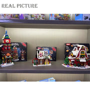 1084pcs New City Creativity Winter Village Christmas House Christmas ART House Model Building Blocks Bricks Kids Toys Christmas Gifts