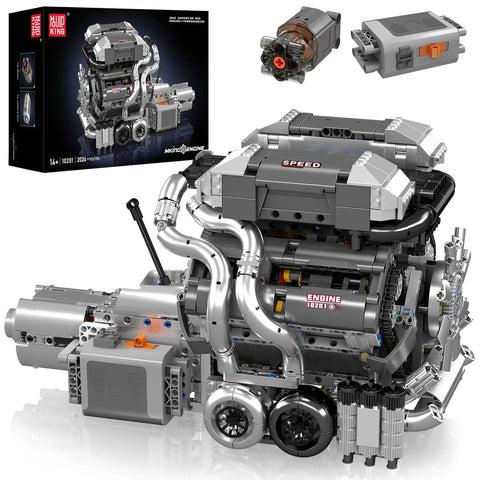 Engine Building Blocks Model Series Technical STEM Toys Moc Tank V8 Engine Supercar W16 Bricks Assembly Toy Set Kids Adults Gift