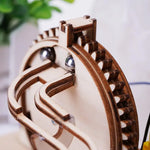 3D Wooden Marble Run Set — DIY Assembly Mechanical Model Kit (Ages 8+)