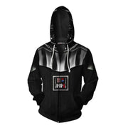 R2-D2 Cosplay Hoodie – Robot Sweatshirt with Zipper, Inspired by Darth Vader and Stormtrooper for Men and Women