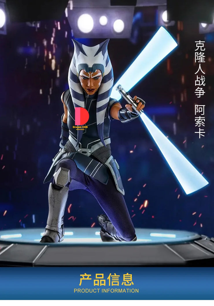 Star Wars Ahsoka Tano Costume – Adult and Child Anime Outfit with Hat for Halloween, Role Play, and Comic Con Events