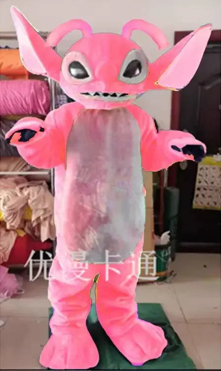 2026 MINISO Pink Lilo & Stitch Mascot Costume – High-Quality Disney Character Cosplay for Advertising and Carnival Events