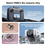 Xiaomi Mijia MINI V666 Drone 4K Professional WIFI 5G Dron Obstacle Avoidance Brushless Altitude Headless Mode RC Quadcopter Toys