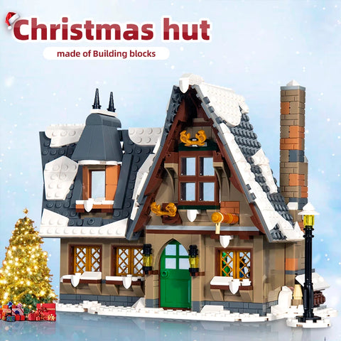 766pcs Christmas Cottage Building Toys Building Block Brick Set Kids Christmas Gift