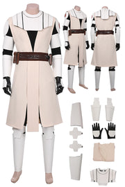 Obi-Wan Cosplay Costume – Movie Role Play Uniform for Adult Men, Ideal for Space Battle Fantasy and Party Events