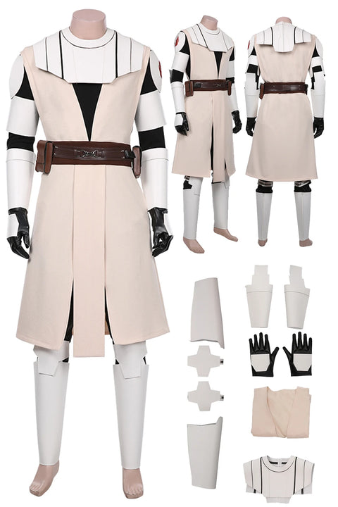 Obi-Wan Cosplay Costume – Movie Role Play Uniform for Adult Men, Ideal for Space Battle Fantasy and Party Events