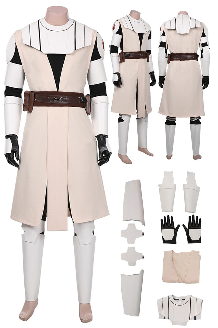Obi-Wan Cosplay Costume – Movie Role Play Uniform for Adult Men, Ideal for Space Battle Fantasy and Party Events