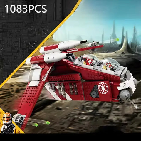 1083Pcs Coruscant Guard Gunship Model Creative 75354