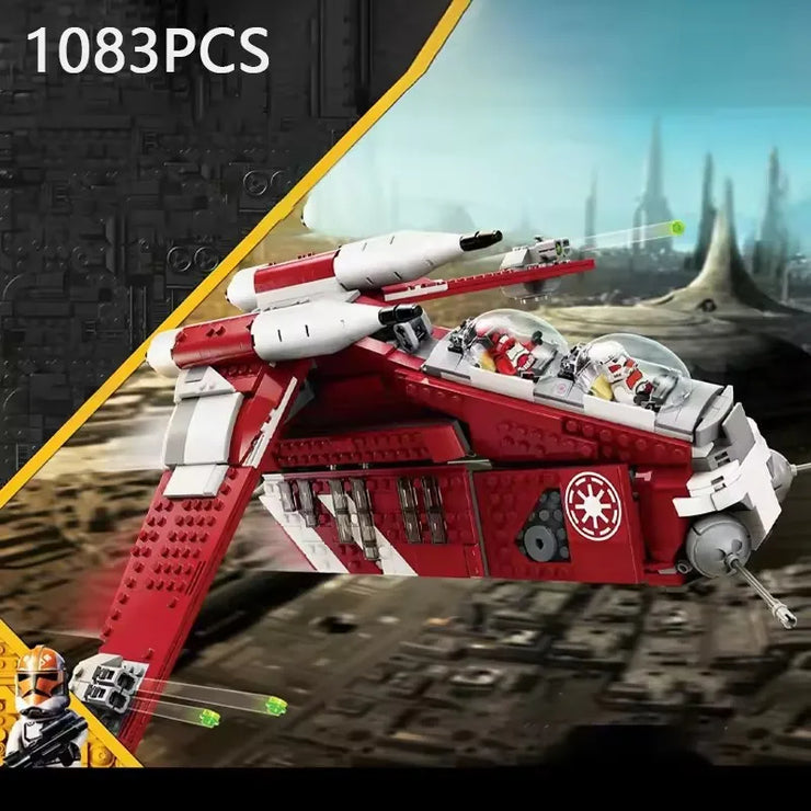 1083Pcs Coruscant Guard Gunship Model Creative 75354
