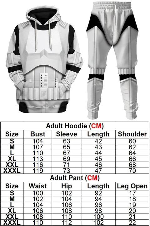 Storm Trooper Cosplay Jumpsuit Outfit