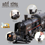 Electric Classic Passenger Train Set – Battery-Operated Steam Locomotive with Smoke and Sound Simulation