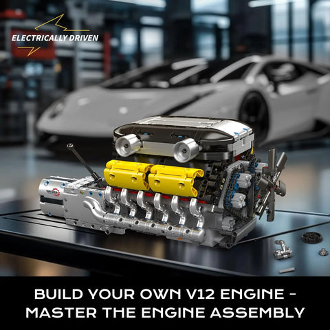 Engine Building Blocks Model Series Technical STEM Toys Moc Tank V8 Engine Supercar W16 Bricks Assembly Toy Set Kids Adults Gift