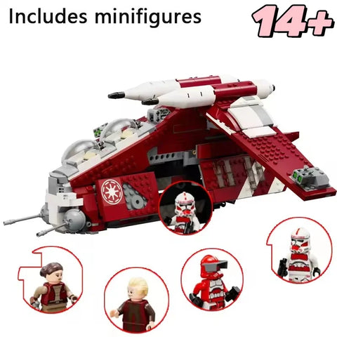 1083Pcs Coruscant Guard Gunship Model Creative 75354