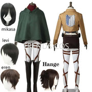 Cosplay Anime Levi Ackerman Mikasa Ackerman Cosplay Costume Eren Jaeger Outfits Hange Zoe Cosplay CostumeFull Set