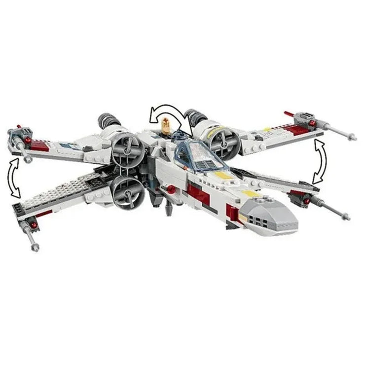 Space Program X-Wing Fighter Building Set – Starship Model Compatible with 75301