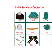 Genshin Impact Venti Cosplay Costume Wig Dress