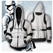R2-D2 Cosplay Hoodie – Robot Sweatshirt with Zipper, Inspired by Darth Vader and Stormtrooper for Men and Women