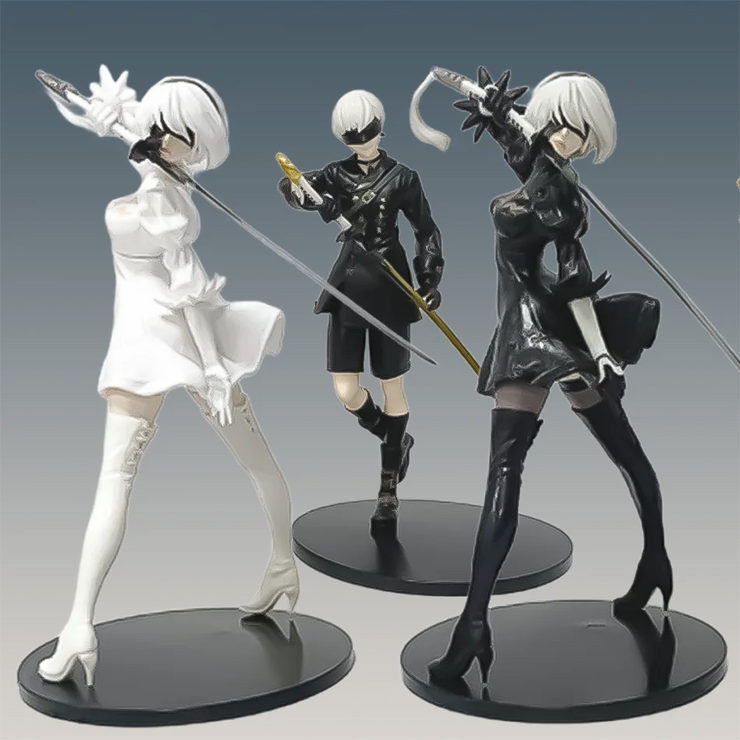 NieR: Automata YoRHa Type A2, 2B & 9S PVC Figure Set – Anime Collectible Statues