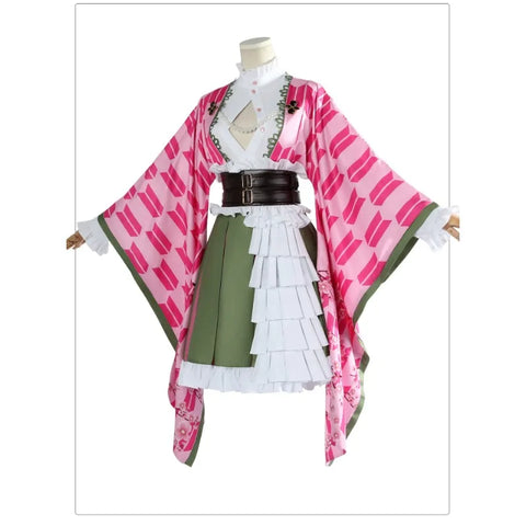 Kanroji Mitsuri Cosplay Costume – Pink Anniversary Dress for Anime Fans, Halloween, Carnival, and Party Events