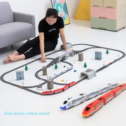Electric High-Speed Train Set – Harmony Model with DIY Railway Tracks for Kids