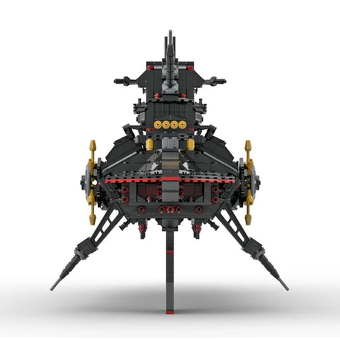 Creative MOC Small Particle Building Block Space Battleship Model Warhammer 40K 2346 Pcs