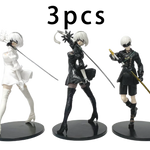 NieR: Automata YoRHa Type A2, 2B & 9S PVC Figure Set – Anime Collectible Statues