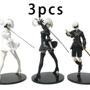 NieR: Automata YoRHa Type A2, 2B & 9S PVC Figure Set – Anime Collectible Statues