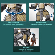 978-Piece Alien Warrior Building Block Set – Creative Assembled Ornament with Joint Mobility, Educational DIY Monster MOC Toy Bricks