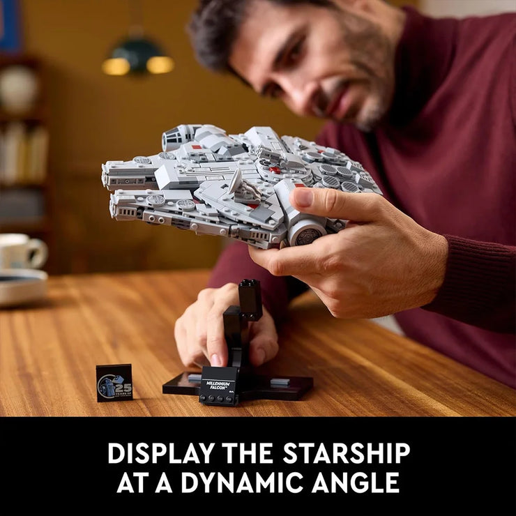 Millennium Falcon 921 Pieces – 25th Anniversary Starship Building Block Model for Display & Collectors