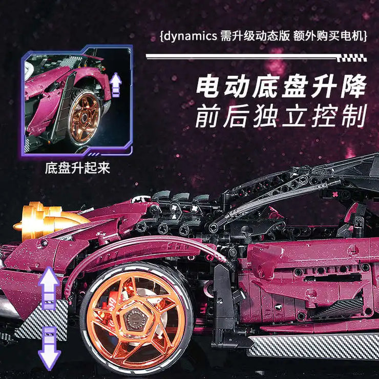 MOC Technical Modified SVJ Sports Car Building Bricks 3950 Pcs