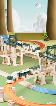 DIY Rail Train Puzzle Set – Assembled Building Block Track Toy for Kids