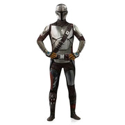 Mandalorian Jumpsuit with Head Cover 3D Bodysuit Cosplay Costume Halloween Masquerade Performance Outfits for Adult Kids