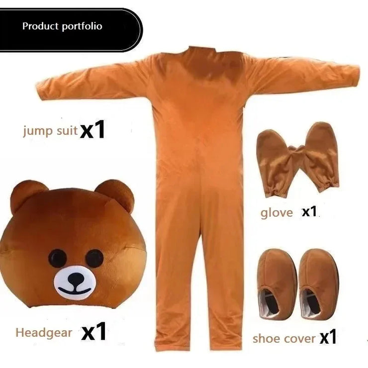 Brown Bear Mascot Costume – Cartoon Animal Character Cosplay for Carnival, Events & Identity V Theme