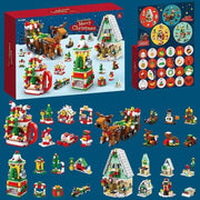 Christmas Advent Calendar Building Block Countdown 24 Days Xmas Christmas Tree Santa Deer Bricks Model Toys For Xmas Kids Gift
