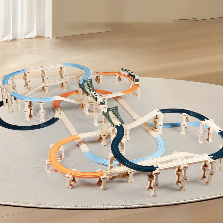 DIY Rail Train Puzzle Set – Assembled Building Block Track Toy for Kids