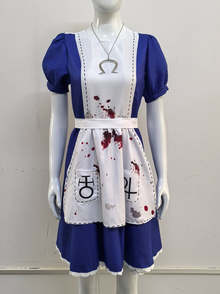 Alice Princess Cosplay Dress – Maid Apron Costume from Madness Returns for Women & Girls Halloween or Party Wear