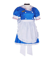 7PCS  Miku Cosplay Costumes Anime Mesmerizer Uniform Halloween Christmas Carnival Party Dressing For Women Hat Apron Accessories