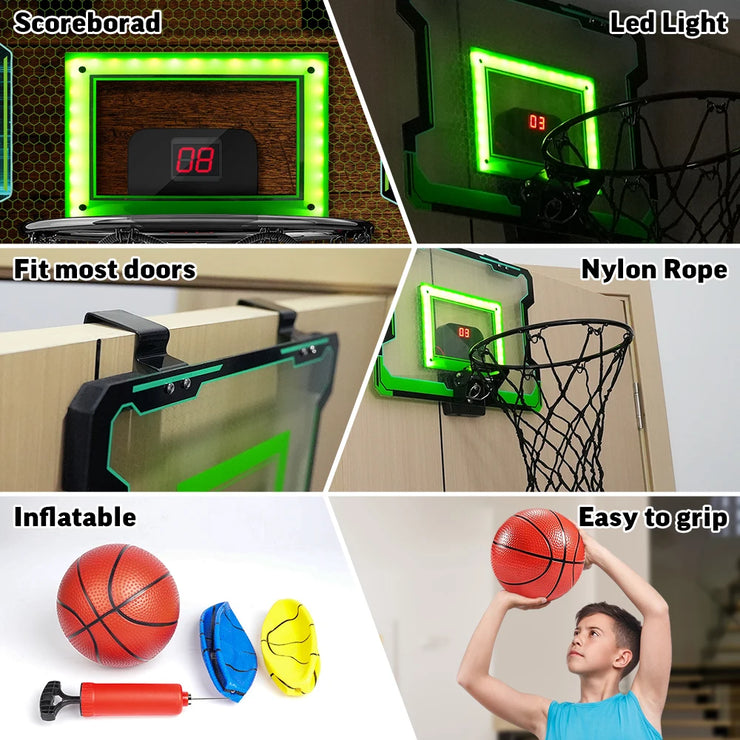 VATOS Mini Basketball Hoop Shooting Game Set Toy Electronic Score Board