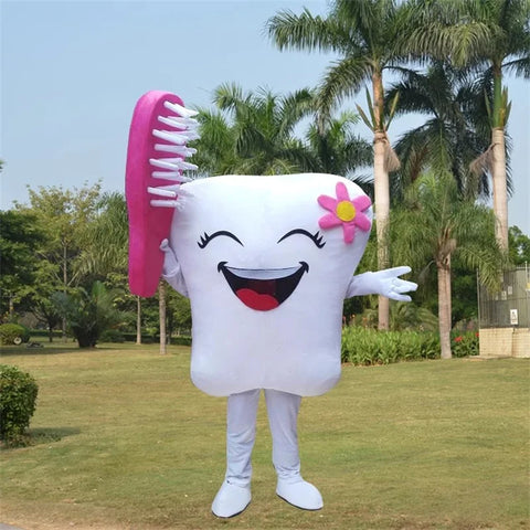 Tooth Mascot Costume – Dental Care Cosplay for Health Education, Advertising & Role Play Events