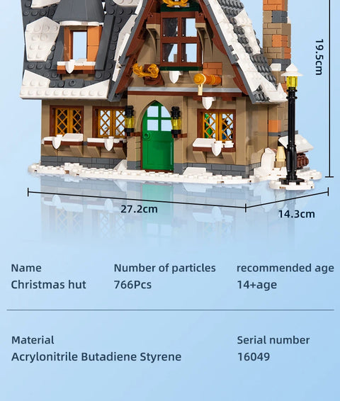 766pcs Christmas Cottage Building Toys Building Block Brick Set Kids Christmas Gift