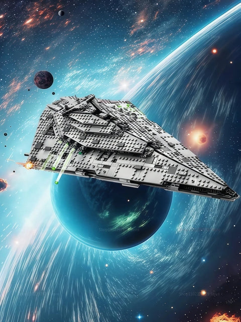 First Order Destroyer 1416 pieces Spaceship Building Blocks