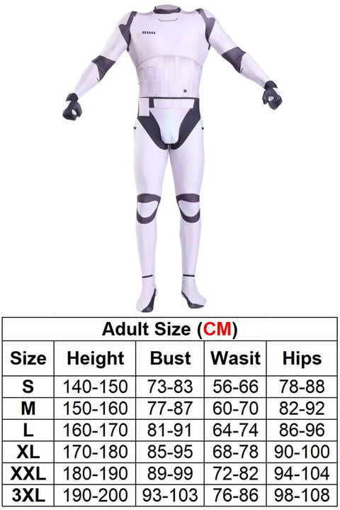 Storm Trooper Cosplay Jumpsuit Outfit