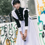 Unisex Maid Cosplay Costume – Long Lolita Apron Dress for Women and Men, Inspired by Anime and Jujutsu Kaisen Café Style