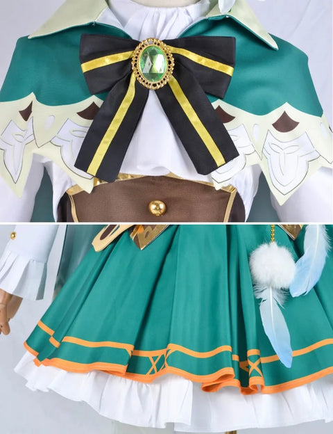 Genshin Impact Venti Cosplay Costume Wig Dress