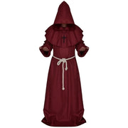 Cosplay Plague Doctor  Costume Medieval Hooded Robe Steampunk Terror Mask Hat Adult Halloween Party Role Play Size S-XL
