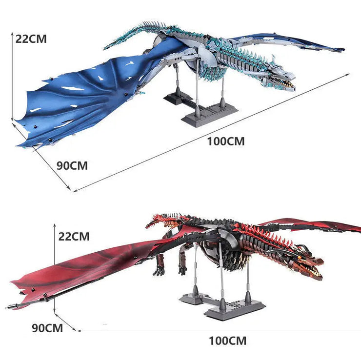 Giant Dragon Building Set – 1889pcs Creative MOC Fantasy Bricks Model